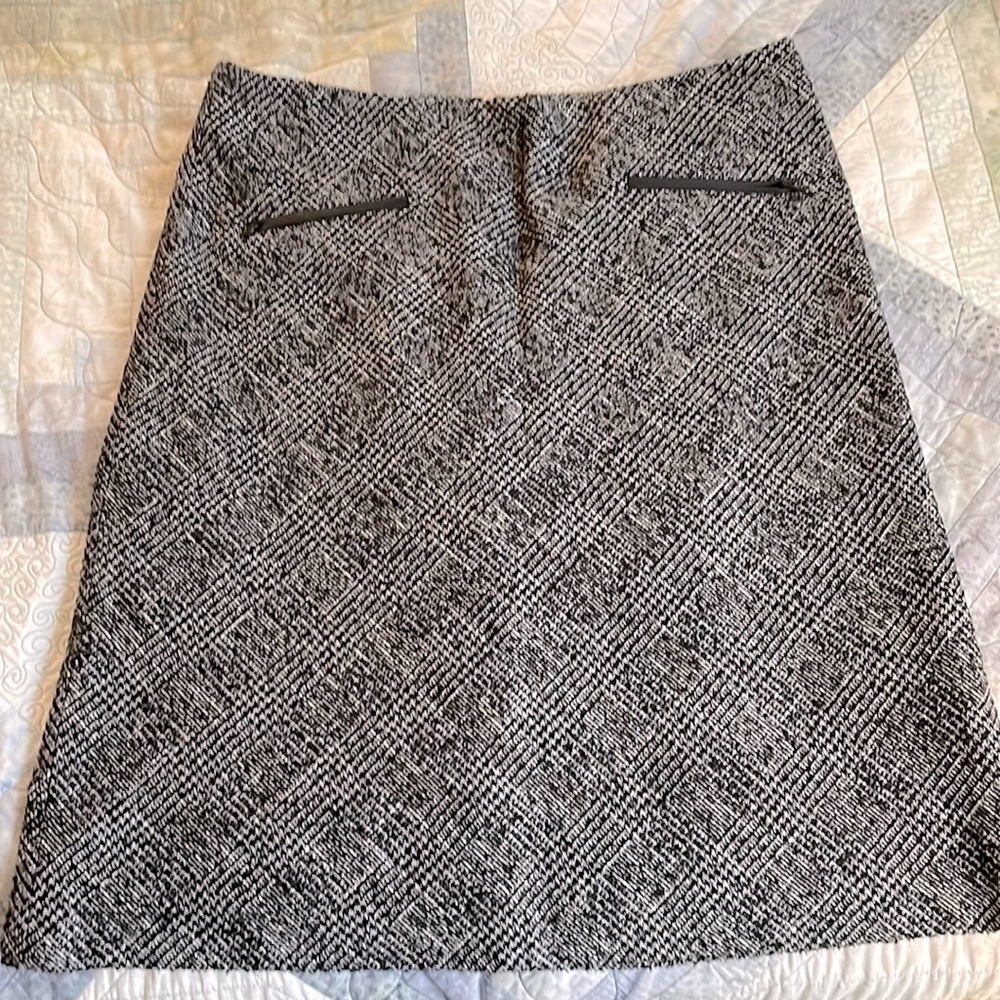 Talbots A-line shirt black & white pattern size 14